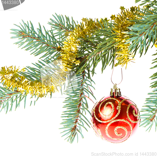 Image of decorated christmas branch