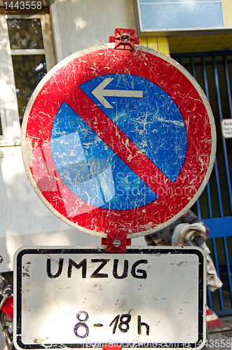 Image of german sign umzug