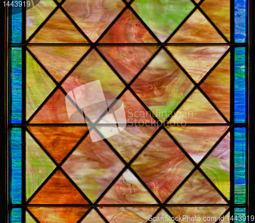 Image of Colored stained glass panel