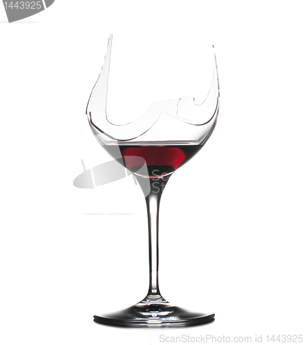 Image of Demon drink red wine in glass