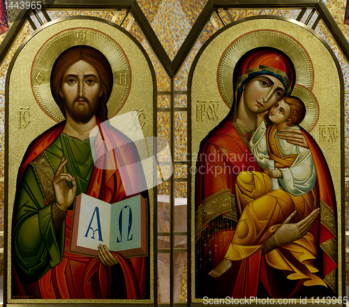 Image of Jesus the Teacher with Mary Icon