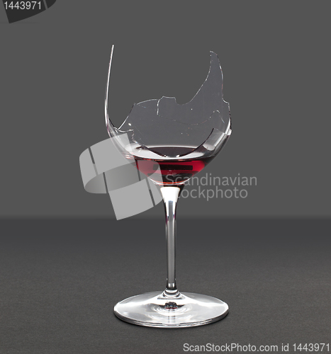 Image of Demon drink red wine in glass