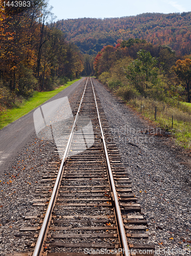 Image of Railway tracks recede into distance