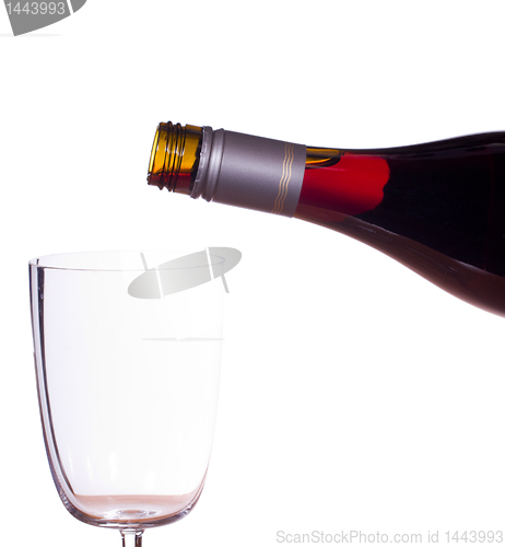 Image of Red wine being poured into glass