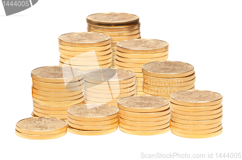 Image of Stack of golden eagle coins