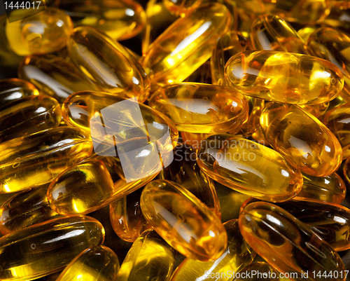 Image of Close up of fish oil capsules