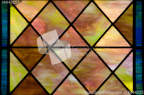 Image of Colored stained glass panel