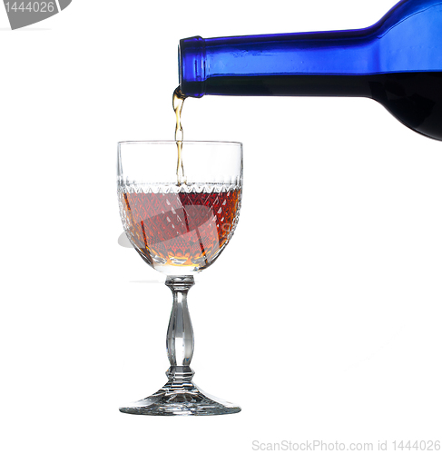 Image of Sherry or port being poured into glass