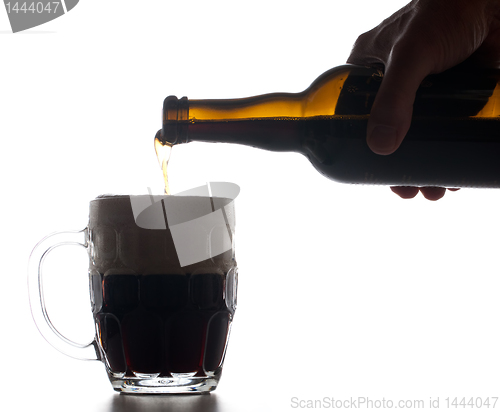 Image of Beer poured into pint glass