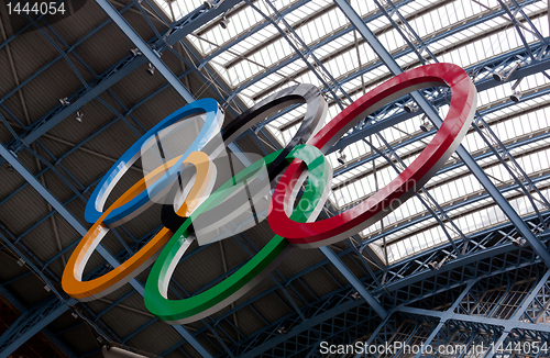 Image of Olympic Rings St Pancras