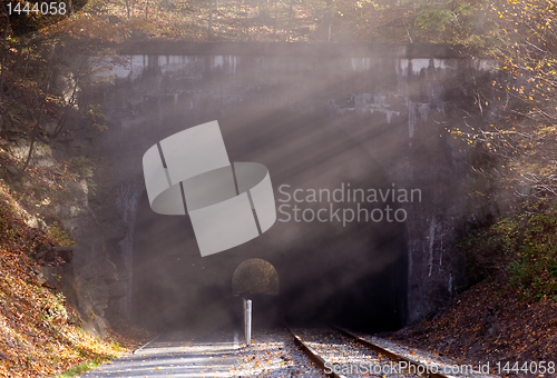 Image of Smoke after train has left tunnel