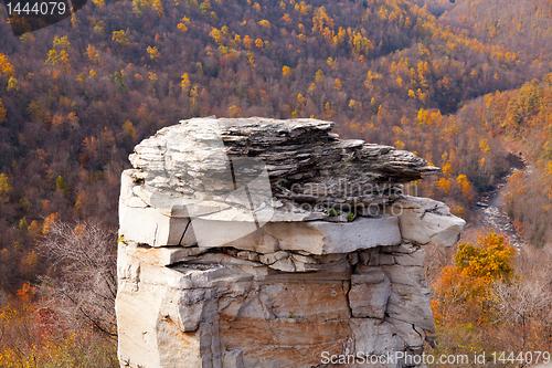 Image of Craggy rocks in autumn