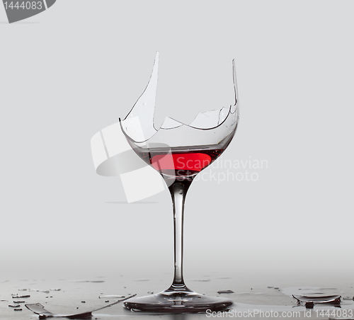 Image of Demon drink red wine in glass