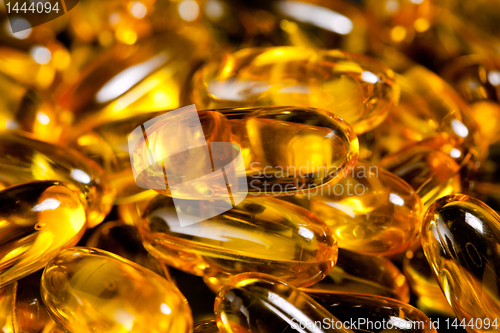 Image of Close up of fish oil capsules