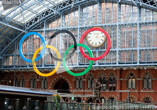 Image of Olympic Rings St Pancras