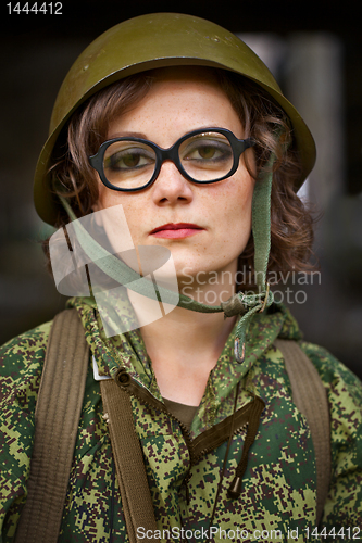 Image of Woman in military uniform
