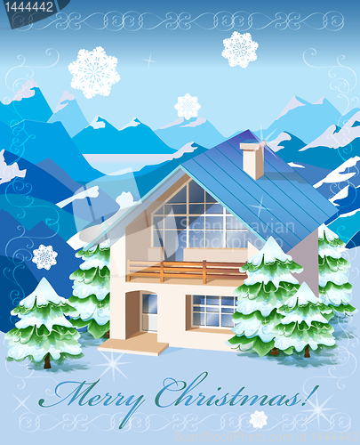 Image of Christmas rural landscape 