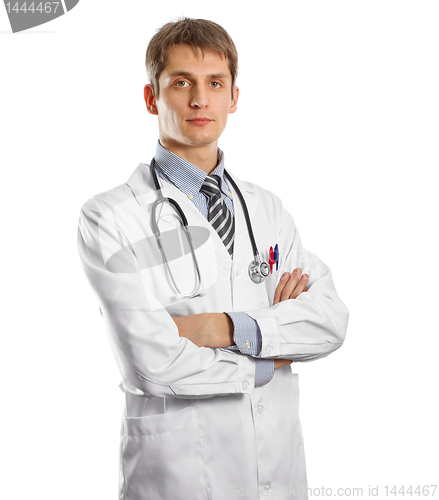 Image of young doctor man with stethoscope