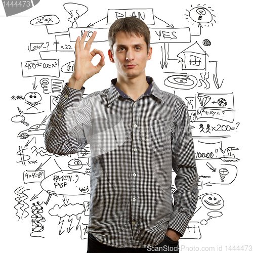 Image of man shows OK