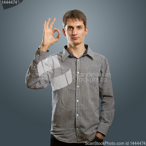 Image of man shows OK
