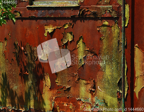 Image of Old rusty wagon close-up