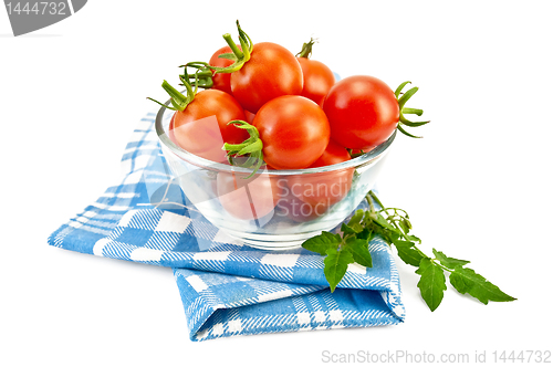 Image of Tomatoes in a glass on a napkin