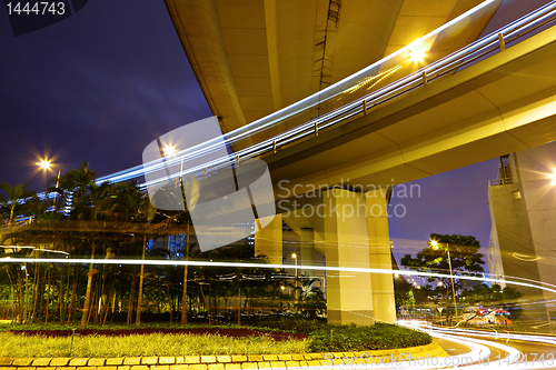 Image of freeway at night