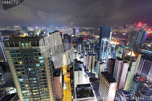 Image of Hong Kong downtown city at night