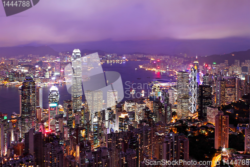 Image of Hong Kong skyline at night