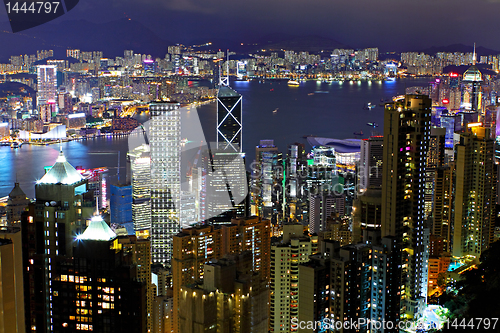Image of Hong Kong skyline at night