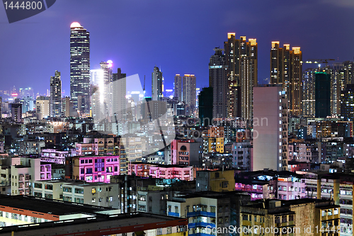 Image of Hong Kong downtown city at night