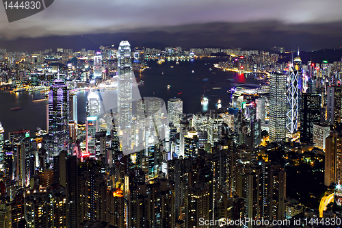 Image of night view of Hong Kong