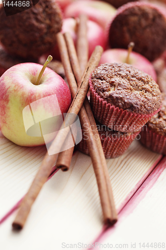 Image of muffins with apple