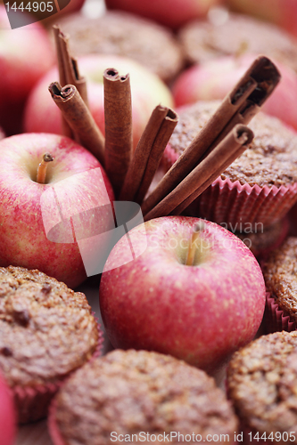 Image of muffins with apple