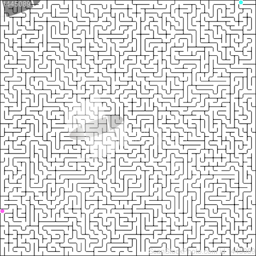 Image of Vector illustration of perfect maze. EPS 8