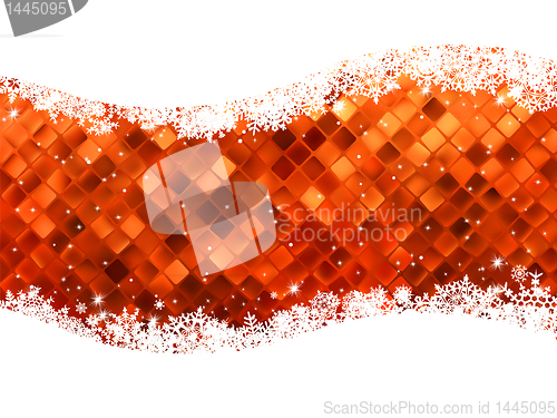 Image of Christmas mosaic card with place for text. EPS 8
