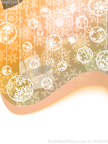 Image of Abstract orange vector winter background. EPS 8