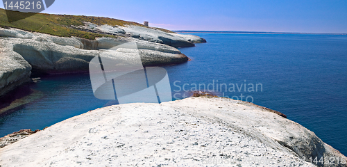 Image of white chalk cliffs eroded coastline