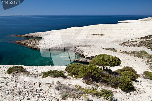 Image of white chalk cliffs eroded coastline