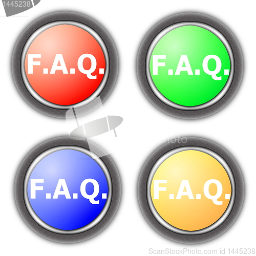 Image of faq button collection