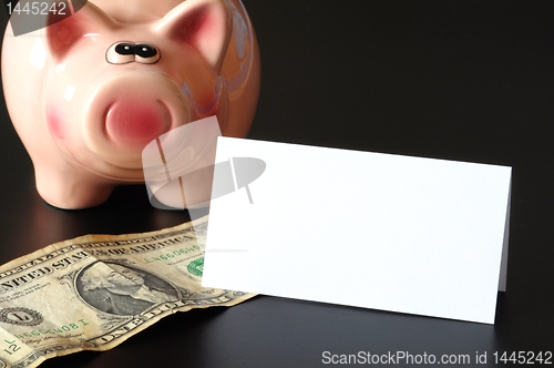 Image of piggy bank and copyspace