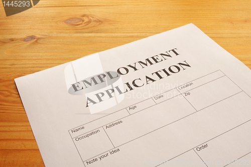 Image of employment application