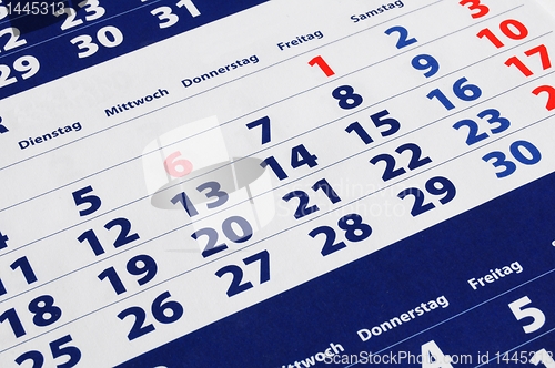 Image of calendar