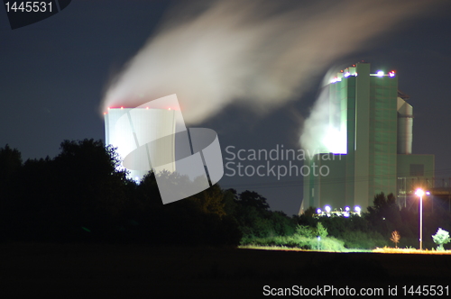 Image of industry at night