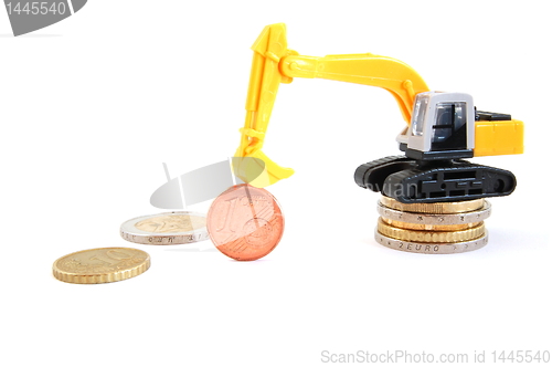 Image of digger an money