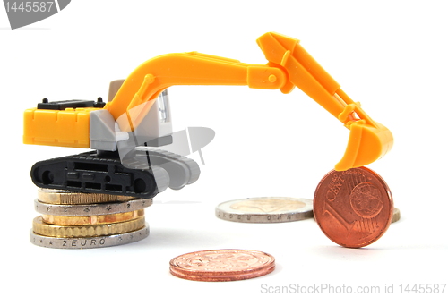 Image of digger an money