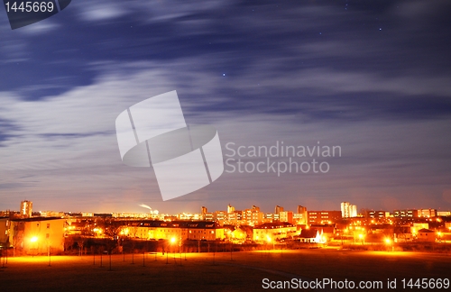 Image of city and sky at night