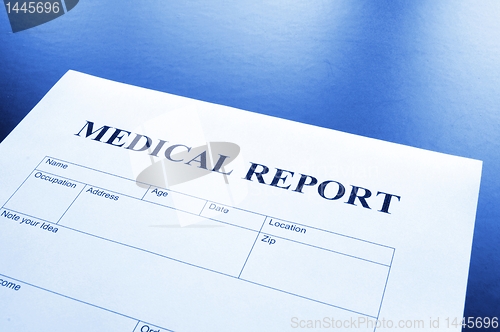 Image of medical report