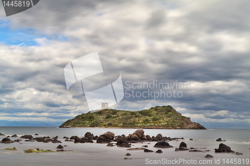 Image of Roman tower on Island Sardinia Italy