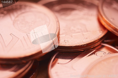 Image of Pile of euro cents